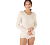 Damart - T-Shirt Côte Richelieu, Col Rond Thermolactyl, Col Rond, Manche Longue