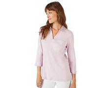 Damart - T-Shirt Effet 2 en 1, Femme, Col 2 en 1, Lilas, 50/52