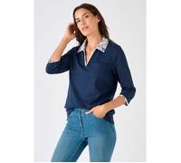 Damart - T-shirt effet 2 en 1 - Marine Imprimé 34/36