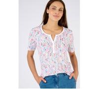 Damart - T-shirt fine côte pur coton - Rose Fleuri 42/44