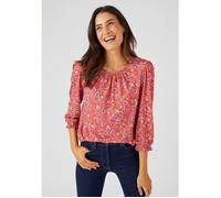 Damart - T-shirt maille crêpe - Terracotta Fleuri 34/36