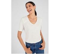 Damart - T-shirt maille jersey flammée - Blanc Cassé 50/52