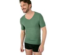 Damart - T-Shirt Manches Courtes Col V Thermolactyl Sensitive Homme Eucalyptus Taille L (102-109)