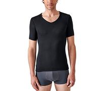 Damart - T-Shirt Manches Courtes col V Thermolactyl Sensitive Homme Noir Taille S (86-93)