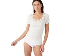 T-shirt manches courtes - Blanc en coton Blanc cassé L