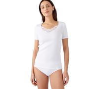 Damart T-Shirt Manches Courtes Fine côte Guipure Thermolactyl