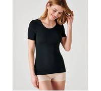 Damart - T-shirt manches courtes fine côte Thermolactyl - Noir 46/48