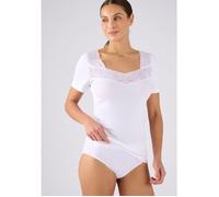 Damart - T-shirt manches courtes maille pur coton peigné - Blanc 42/44