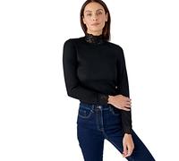 Damart - T-Shirt Manches Longues Fine côte Thermolactyl Femme Noir Taille 46-48 (L)