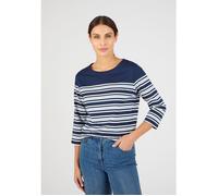 Damart - T-shirt marinière pur coton - Marine rayé 38/40