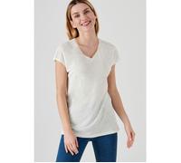 Damart - T-shirt mélange lin - Ecru 46/48