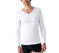 Damart - T-shirt pour Homme, Manches Longues, Col V - Thermolactyl Haut Thermique, Maille Interlock - Degré de Chaleur 3 - Blanc