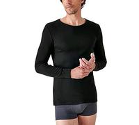 Damart - T-Shirt Thermolactyl Col Rond Côtes Molletonnées Homme Noir Taille XXL (118-125)