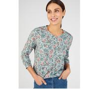 Damart - T-shirt Thermolactyl maille chaude - Vert Fleuri 34/36