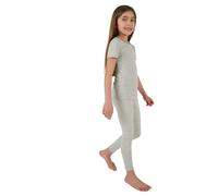 Damart - T-Shirt Thermolactyl Manches Courtes Maille Classique Enfant Gris Chiné Taille 8ans