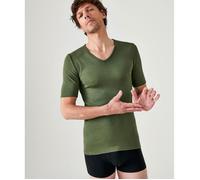Damart - T-shirt Thermolactyl manches courtes maille interlock - Kaki XXXL