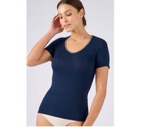 Damart - T-shirt Thermolactyl Sensitive biais brillant - Marine 34/36