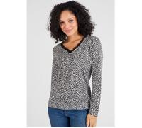 Damart - T-shirt Thermol'love dentelle - Gris Animalier 34/36