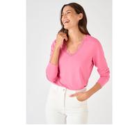 Damart - T-shirt Thermol'love dentelle - Rose 38/40