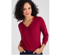 Damart - T-shirt Thermol'love dentelle - Rouge 46/48