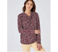 Damart - Tee-shirt col bénitier crêpe recyclé manches longues - Imprimérimé Bordeaux 42/44