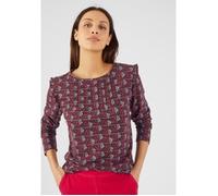 Damart - Tee-shirt fantaisie Thermolactyl recyclé - Bordeaux Fleuri 54/56
