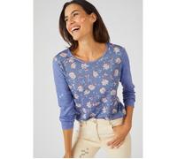 Damart - Tee-shirt maille chaude fleuri - Bleu Fleuri 54/56