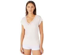 Damart - Tee-Shirt Manches Courtes Col Dentelle Climatyl Climatyl, Col V, Manche Courte