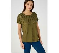 Damart - Tee-shirt uni à sequins - Kaki 38/40