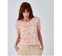 Damart - Tee-shirt volanté manches courtes - Blanc Cassé Imprimérimé 42/44