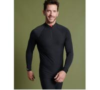 DamartSport - T-shirt col zippé Comfort Thermolactyl 5 homme - Noir S