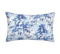 Damas De Fleurs De Campagne Occidentale Taies D’Oreiller Fermeture Éclair Housse De Coussin Imprimé Taie d'oreiller pour Chaise Canapé Maison 40X60Cm