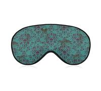 Damask Skull Distressed Pattern Sleep Mask Eye Eyepatch Eyeshade with Elastic Strap Cover Sleeping for Men Women Kids
