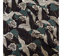 Damassé, Couture Bricolage Broderie Brocart Tissu damassé Satin de Soie for Costume Kimono Tapisserie d'ameublement (Vendu par 0,5 mètre), Rouge(Black)