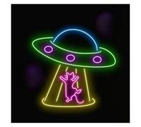 d'Ambiance Apaisante Lampe UFO Voiture Néon Animal Espace Lumière LED pour Restaurant Café Entreprise Boutique Salle De Jeux Enfants Chambre Mur Art Suspendu Décor Lampe 40cmx35cm