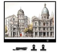 Damcyer Tablette Lumineuse A3,Table Lumineuse Dessin Portable de Ultra-Mince,Light Pad avec 3 Niveaux Luminosité Réglable à Câble USB,Tablette Lumineuse pour Rayons X,Esquisse,Dessin,Noir