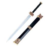 DAMDOS Épée de samouraï pour cosplay, épée de Kung Fu - Style de la dynastie Han, jeu de rôle, cadeaux d'anniversaire (rouge)