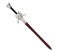 damdos Épées en mousse fantaisie pour Halloween, rouge sang, rebellionr, épée de cosplay à deux mains, pour personnage de Deviller May Crier, épée rouge foncé