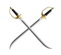 damdos Lot de 2 couteaux d'épée de pirate pour cosplay d'Halloween - 76 cm - En polyuréthane - Cadeau d'anniversaire - 2 pièces