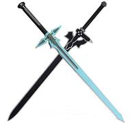 damdos Lot de 2 épées Noires en Mousse de polyuréthane pour Halloween - 80 cm - Kirigaya Kirigaya Kazuto - Cosplay Yuuki Asuna
