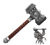 damdos Marteau de combat médiéval en mousse Wow Warcraft Ogrim Doomhammer 54 cm Destroy Thor Hammer Cadeaux d'anniversaire