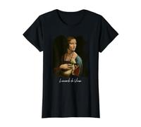 Dame à l'hermine de Leonardo da Vinci Célèbre Peinture Art T-Shirt Graphique avec Valeur