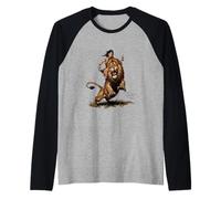 Dame avec Animal de Compagnie Lion Manche Raglan