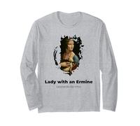 Dame avec Un Hermine Grunge Manche Longue