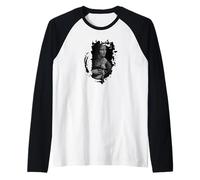 Dame avec Un Hermine Grunge Manche Raglan