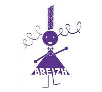 Dame de Breizh autocollant sticker logo 34 - Couleur : violet