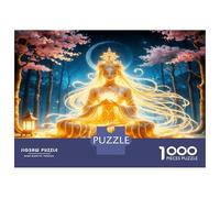 Dame dorée Sakura 1000 Pièces Puzzle Classique Sérénité Divine de la Nature Pack Voitureton Extra-épais - Collectionneurs’ Favorite, Détente Mentale, Pause Bureau Voyage Et Fêtes 38x26cm/1000pcs