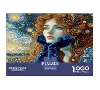 Dame du Ciel étoilé Puzzle 1000 Pièces pour Adultes Et Enfants À Partir De 12 Ans Jeu De Patience Et De Réflexion De Qualité Supérieure Décoration De La Maison 70x50cm/1000pcs