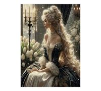 Dame Élégante Fleurs 1000 Pièces Mini Puzzle pour Adultes | 38x26cm Carton Décor Maison Coupe Précise Cadeau Anniversaire Détente