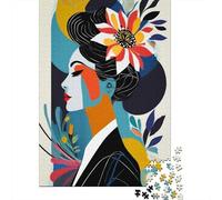 Dame Florale Puzzle 1000 Pièces Adultes intéressant Puzzles 1000 Pièce Durable Jeux De Puzzle Cadeau 1000pcs (75x50cm)